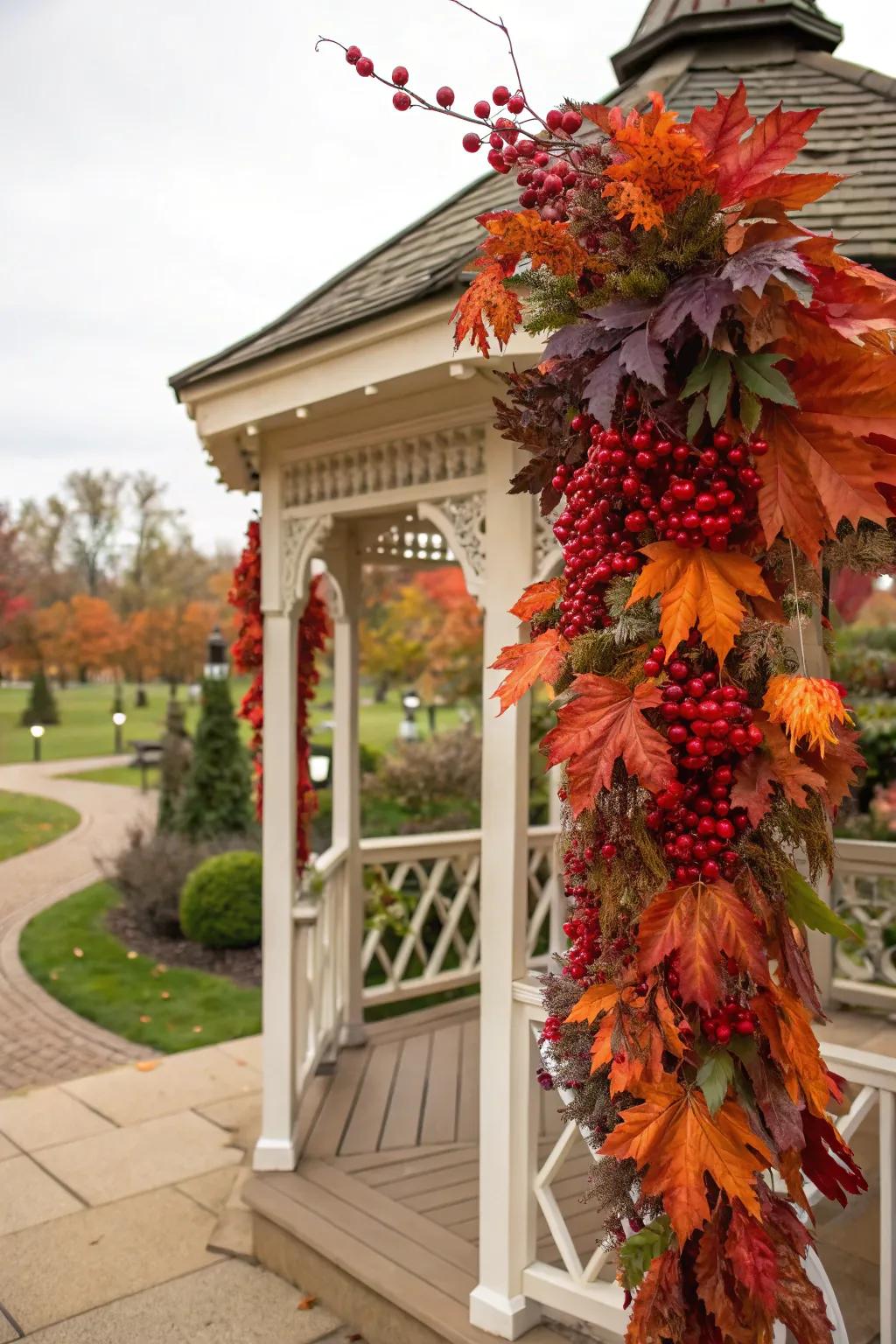 Themed accents bind attendees with the natural beauty of the time of year.