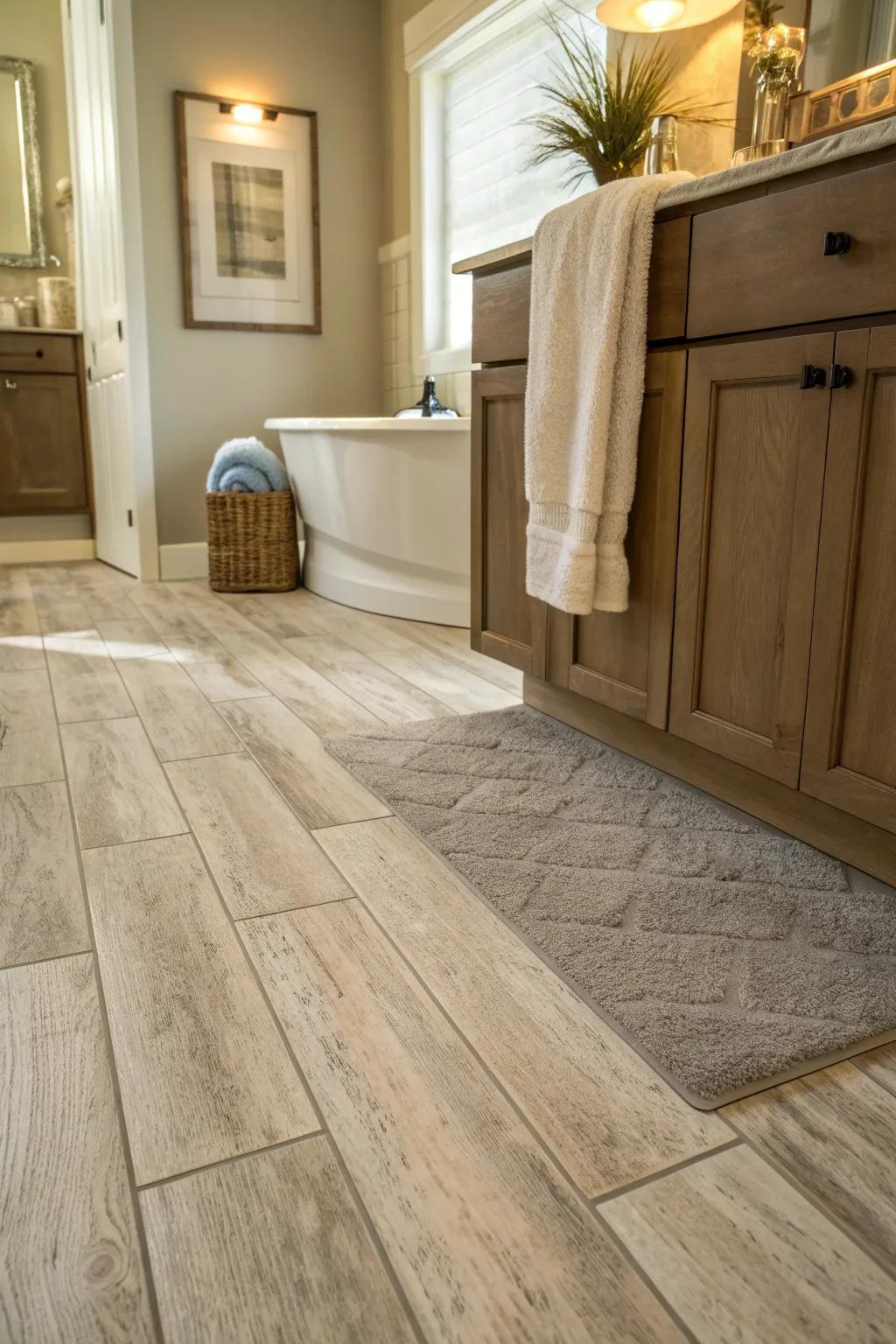 Enjoy luxury daily using plush textures that feel sumptuous underfoot.