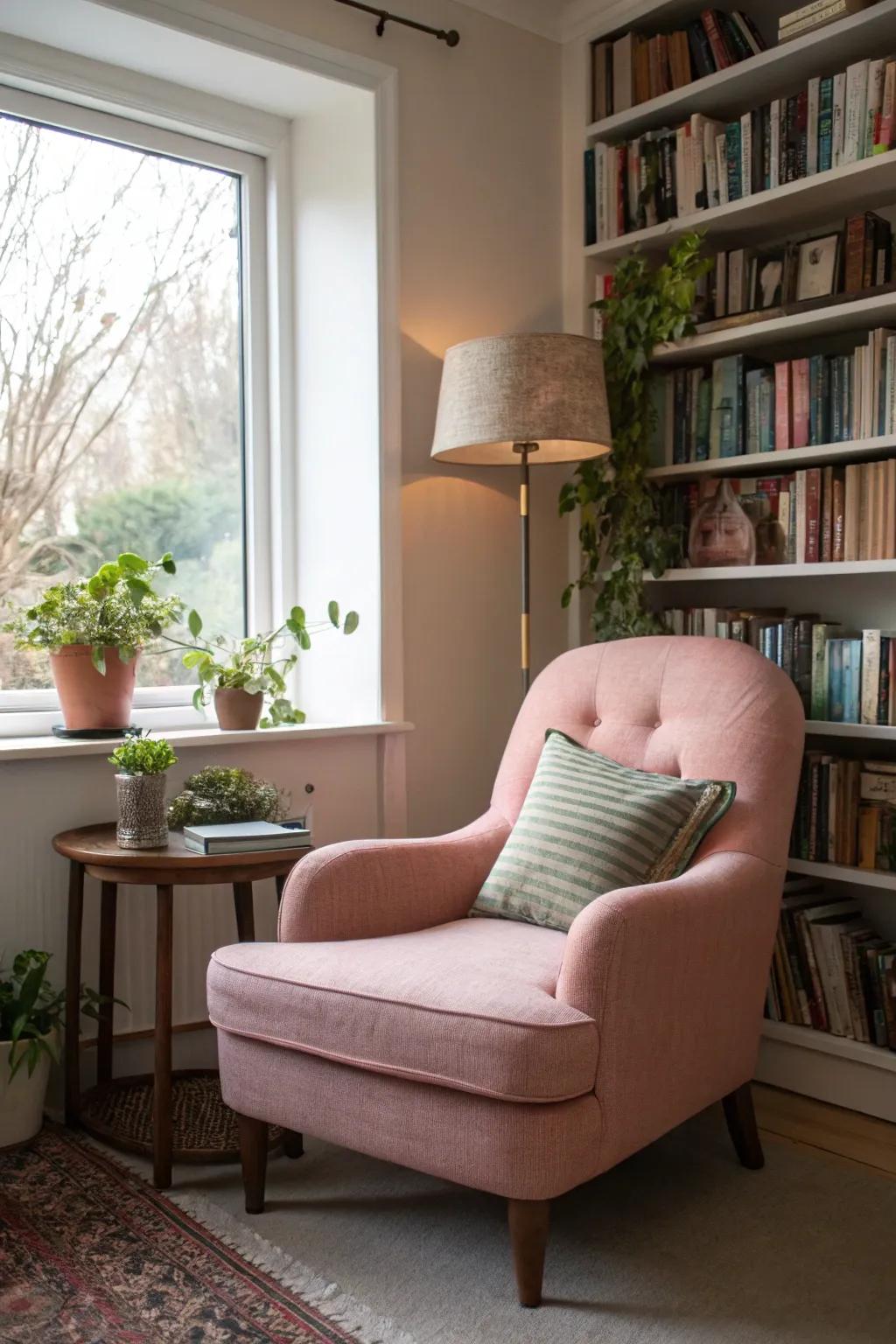 Rose pink injects warmth and coziness.