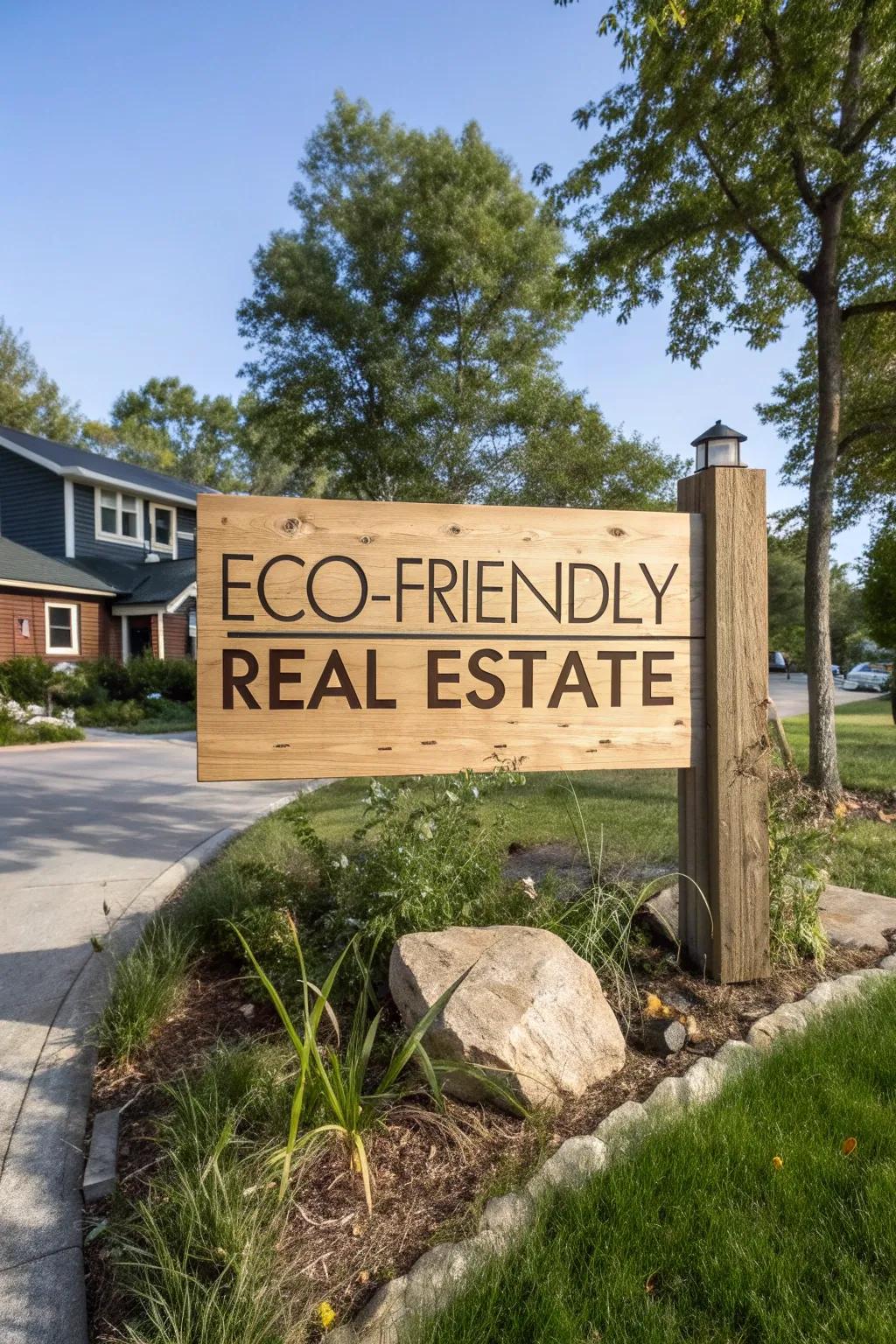 Embrace green practices with eco-friendly property signs.