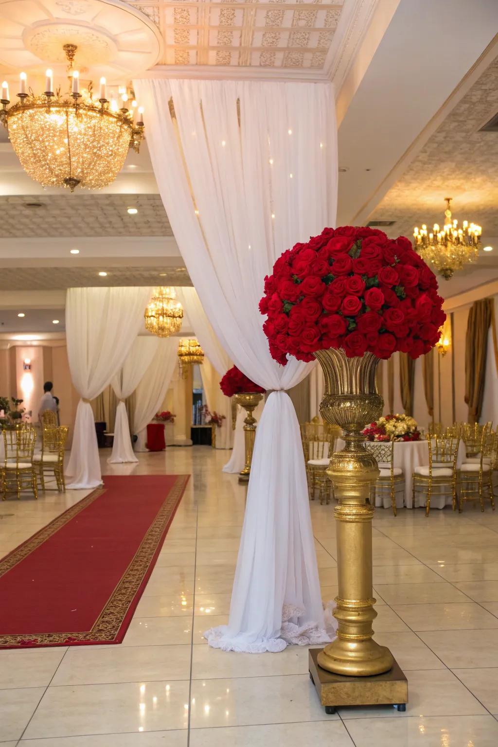 A surprising burst of color injects excitement and contrast.