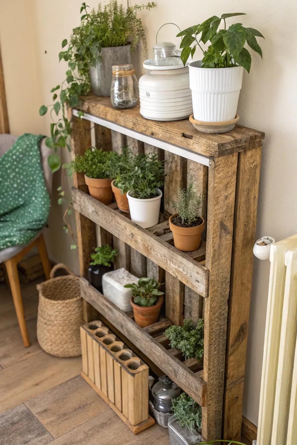Sustainable living converges with style with reclaimed components for your radiator shelf.