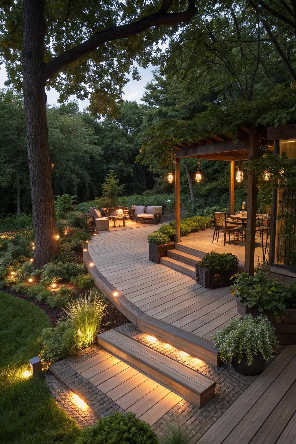 Illuminate your deck with enchanting illumination aspects.