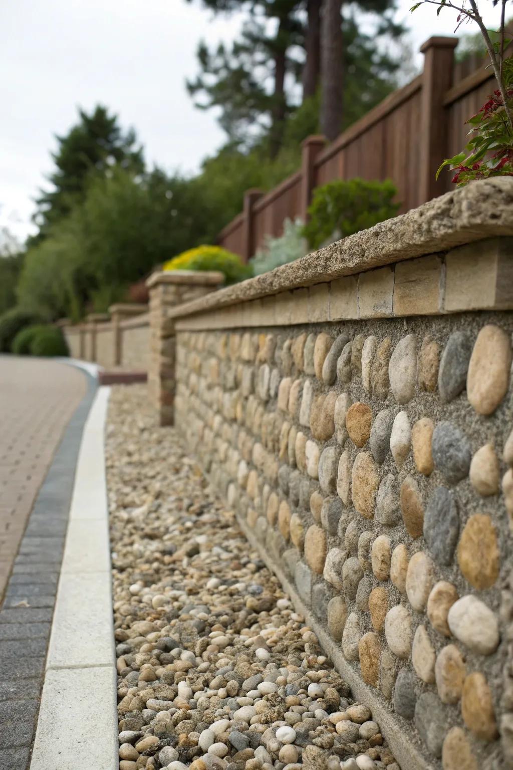 Pebble-faced caps offer texture and tactile appeal.