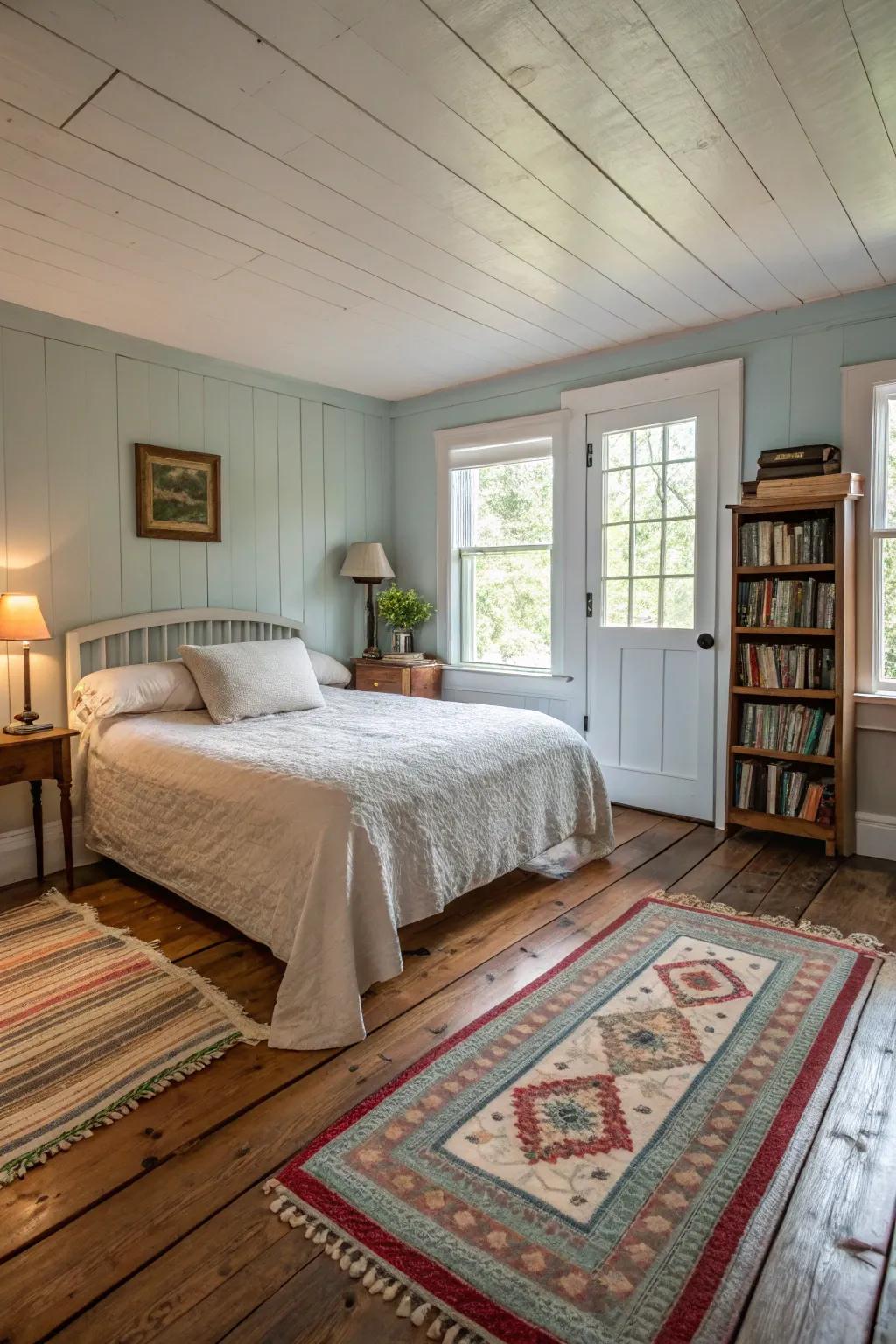 Layered rugs add texture and warmth.