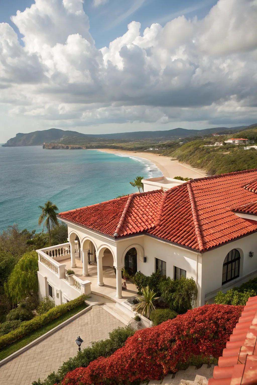 Tile roofs radiate Mediterranean allure and sustained endurance.