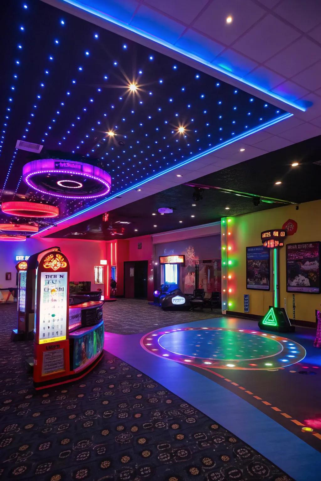 Fashion themed spaces through creative LED lighting.