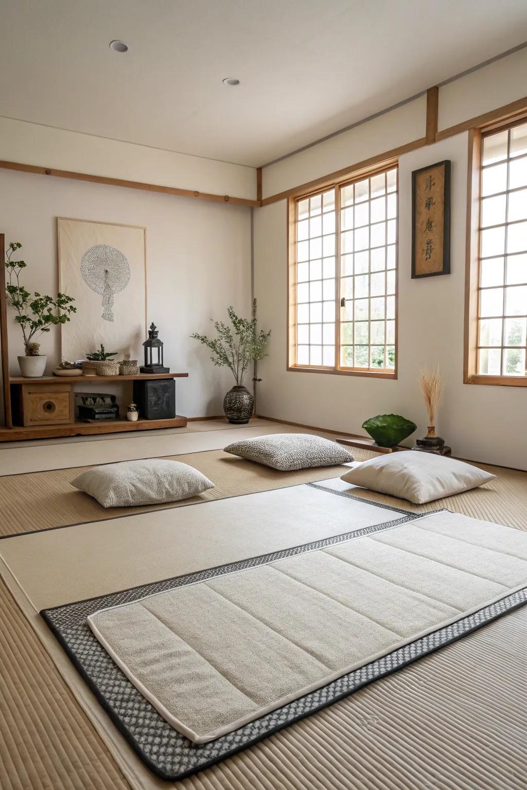 Minimalist rugs offer a serene and sophisticated aesthetic.