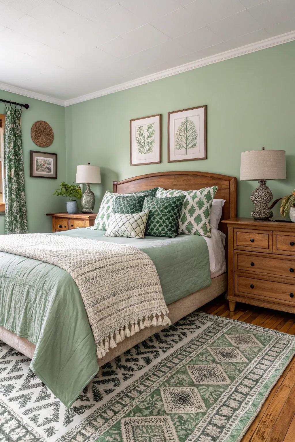 Blending patterns injects visual fascination and measurement.