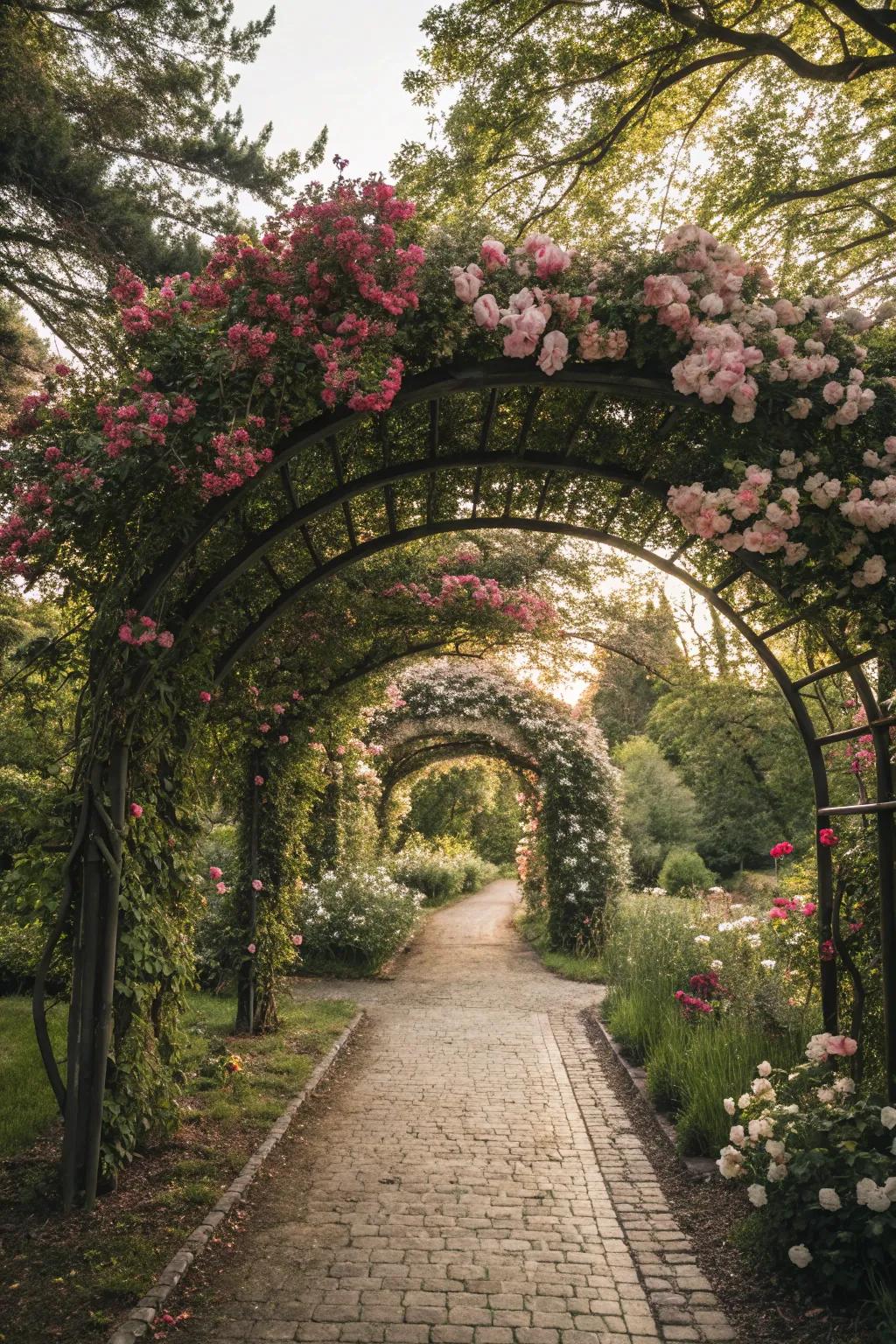 Forge romance through a bewitching floral arch.