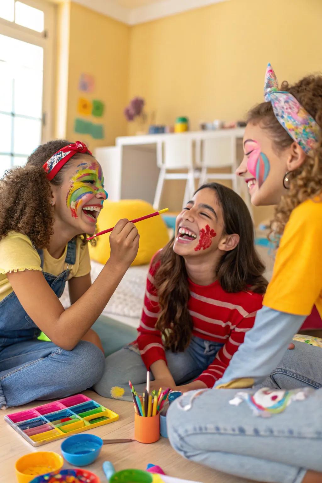 Add a splash of color with a fun face paint party.