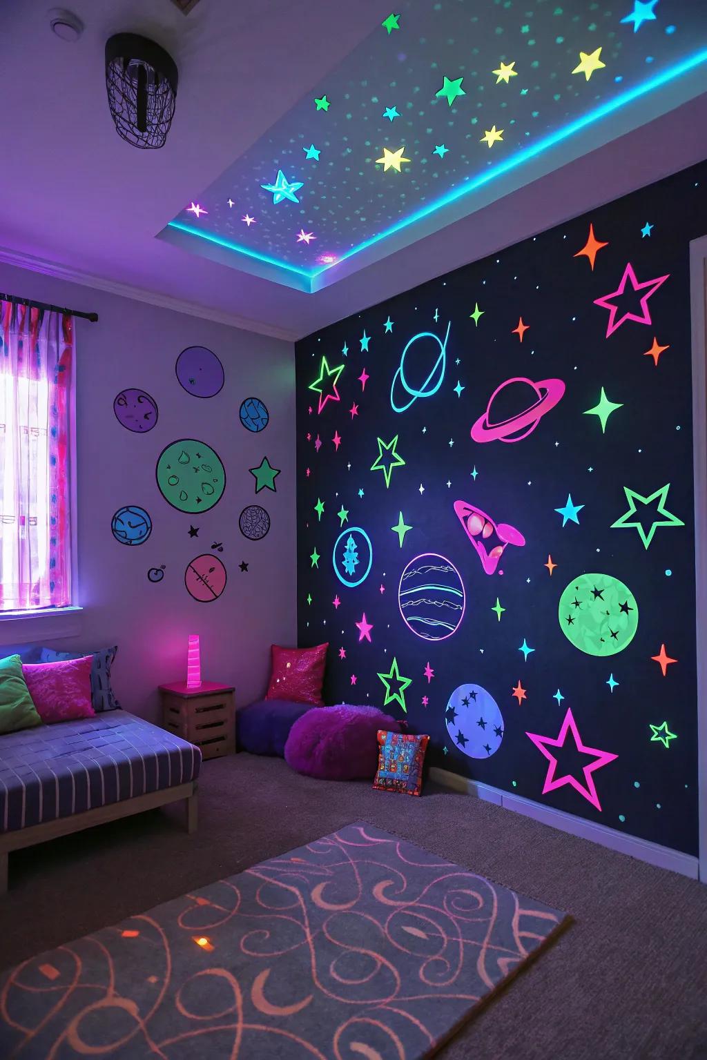 Illuminate the twilight hours thanks to a dazzling Shine-In-The-Dark sleepover concept.