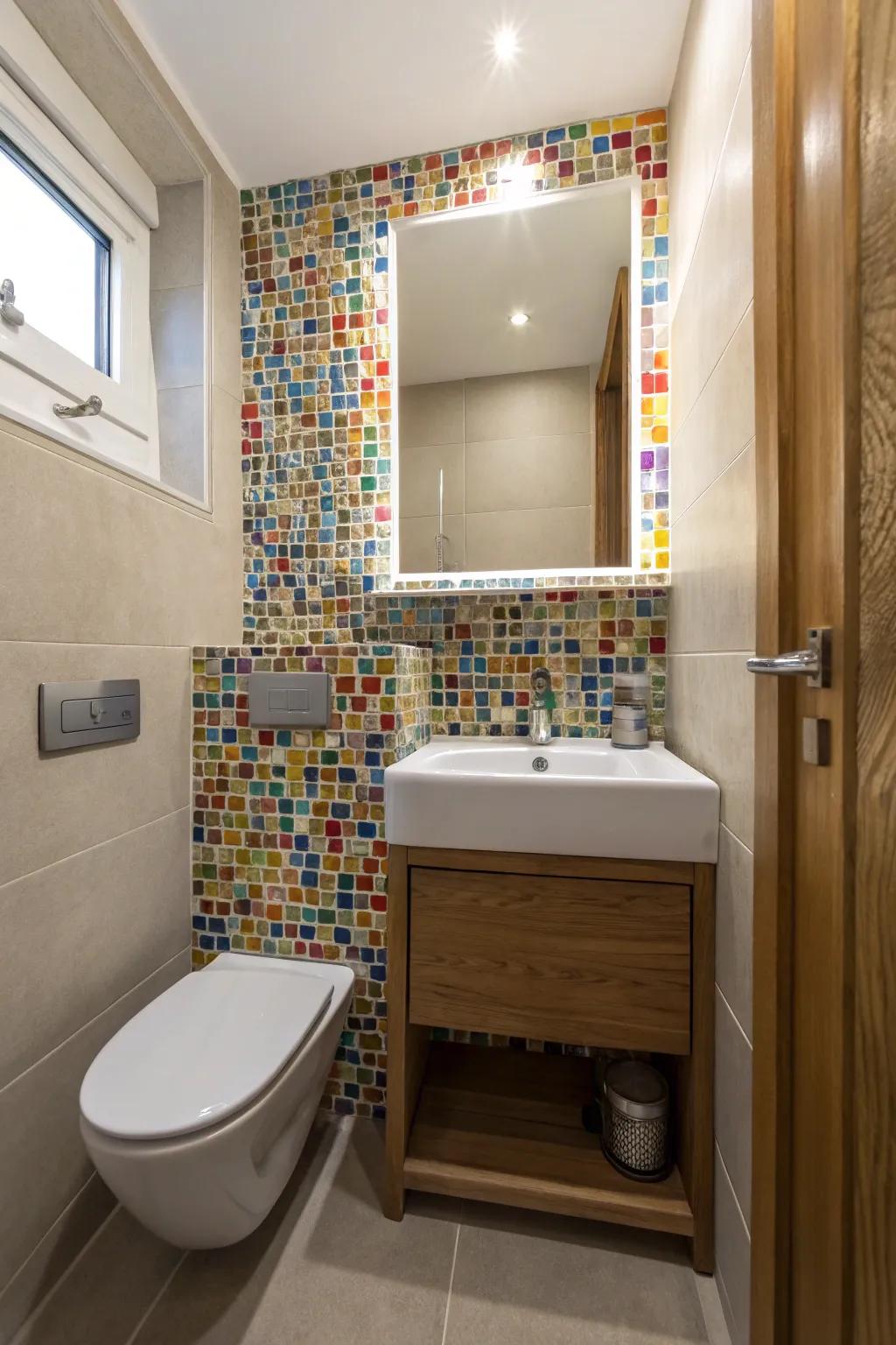 Mosaic surfaces add a pop of personality and color.
