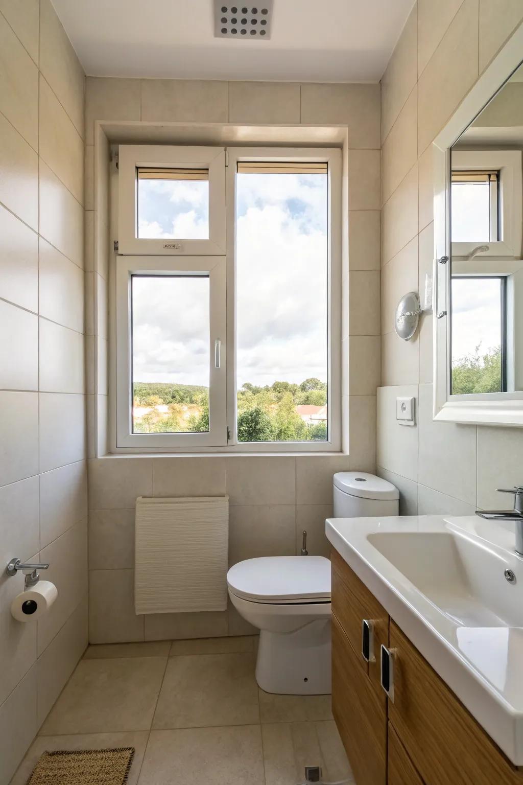 Horizontal windows optimize light and space.