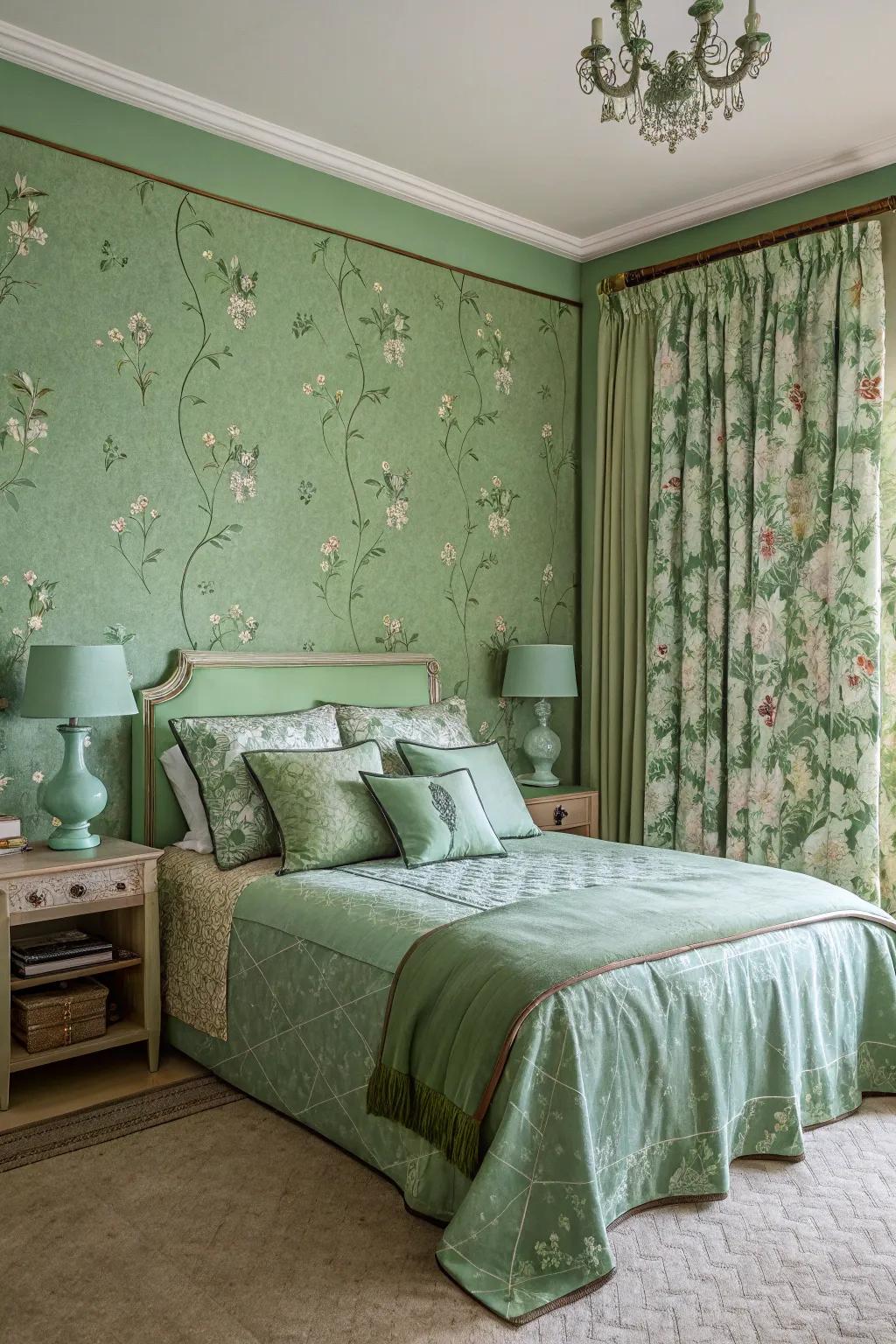 Designs introduce interest and dynamism to green decor.