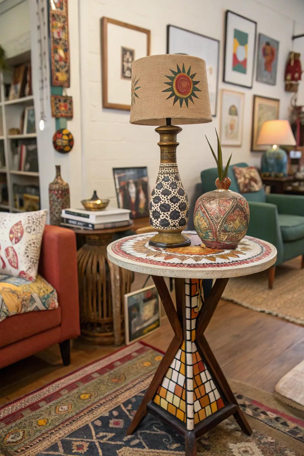 Uncommon items create intrigue on a table.