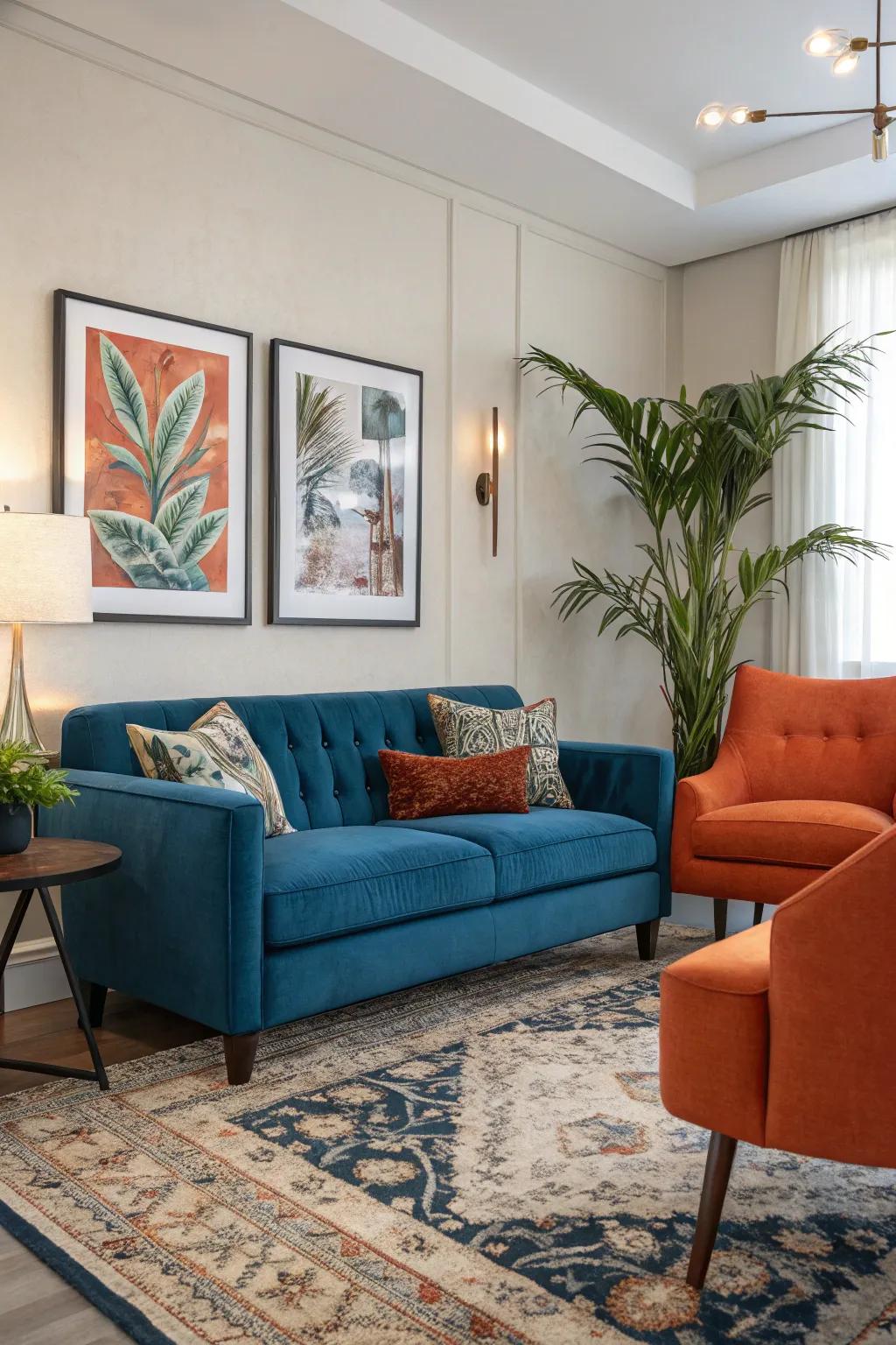 Unusual colors make a room memorable.