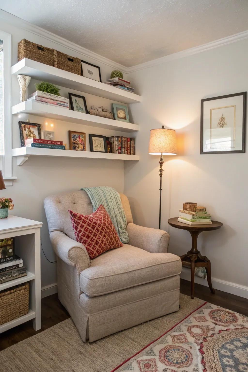 A cozy alcove adds charm and functionality to small bedrooms.