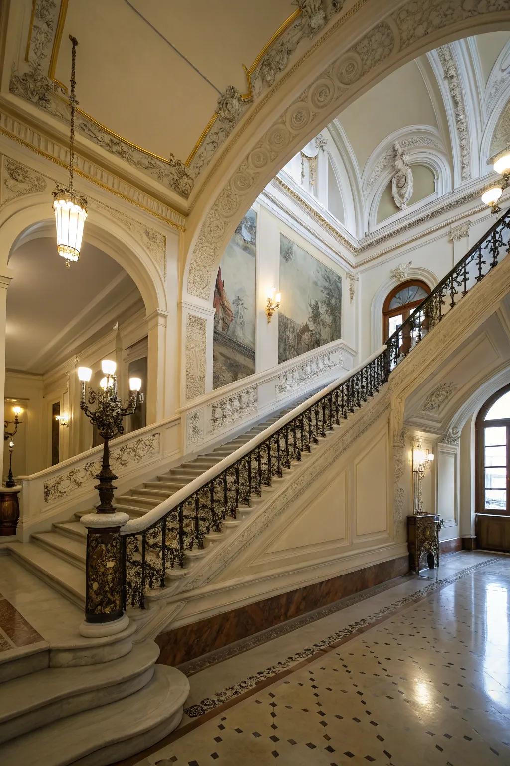 Lift your staircase's presence with elegant architectural details.