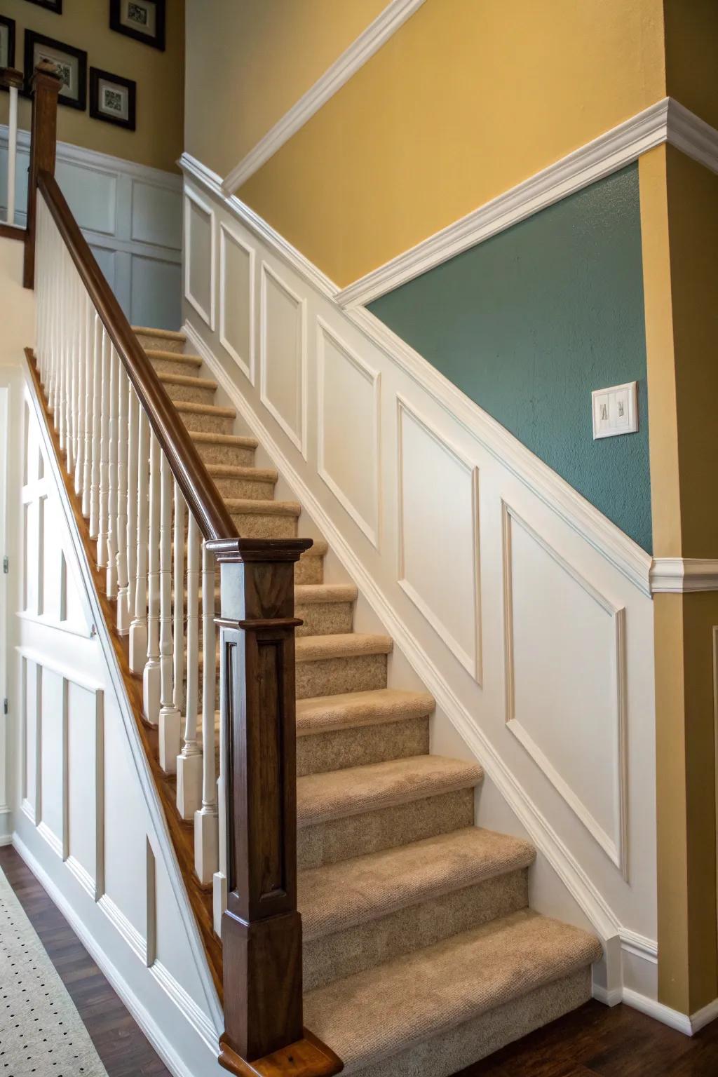 A seating rail imparts classic sophistication.