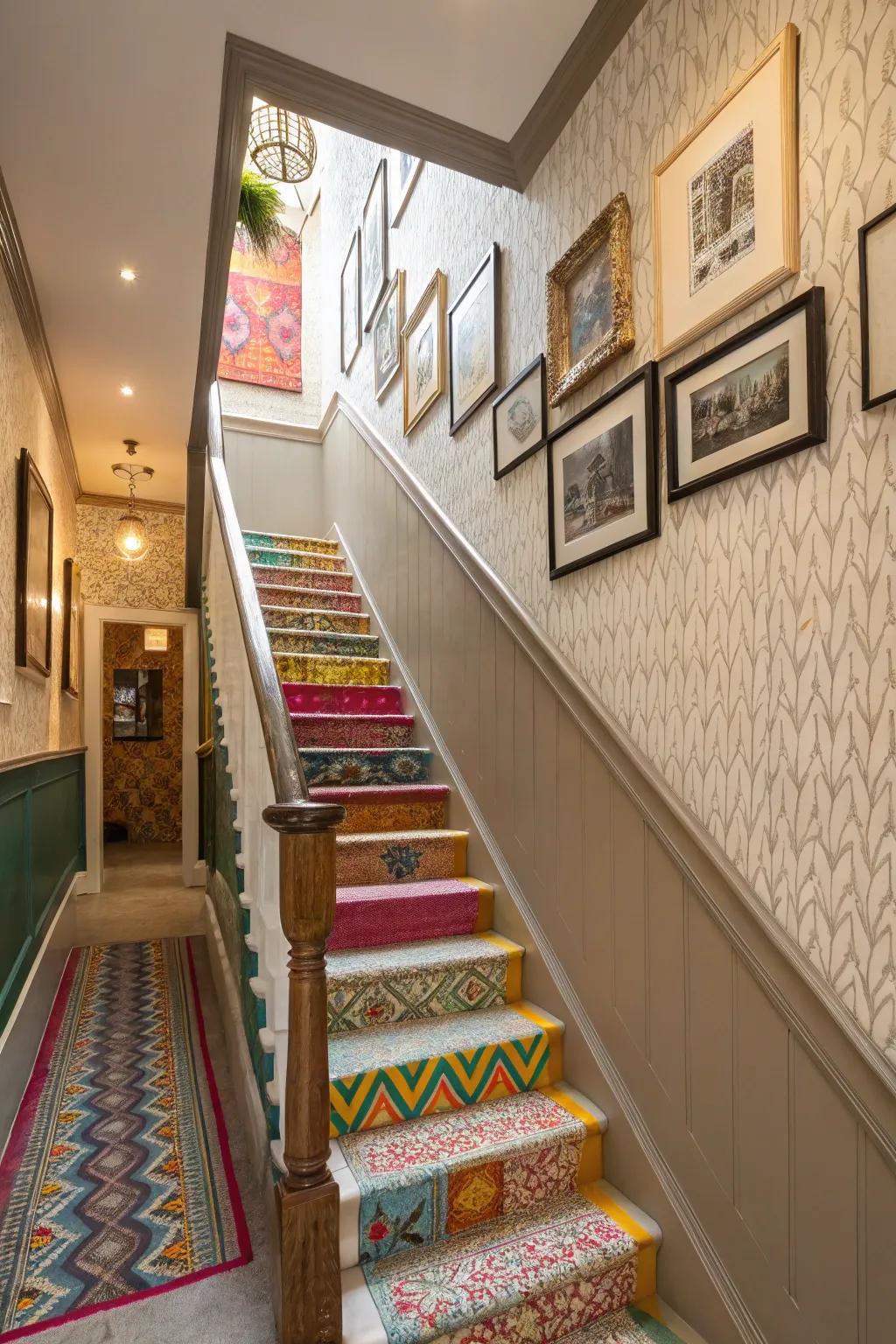 A mixed variety of trim styles allows for personal expression.