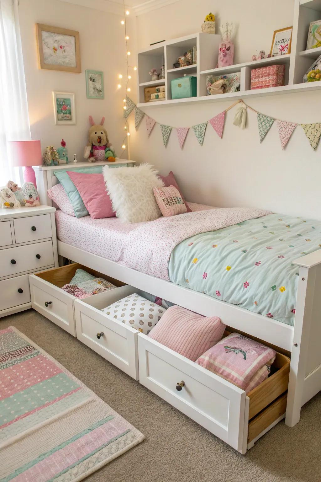 A multi-purpose sleeper maximizes space and utility.