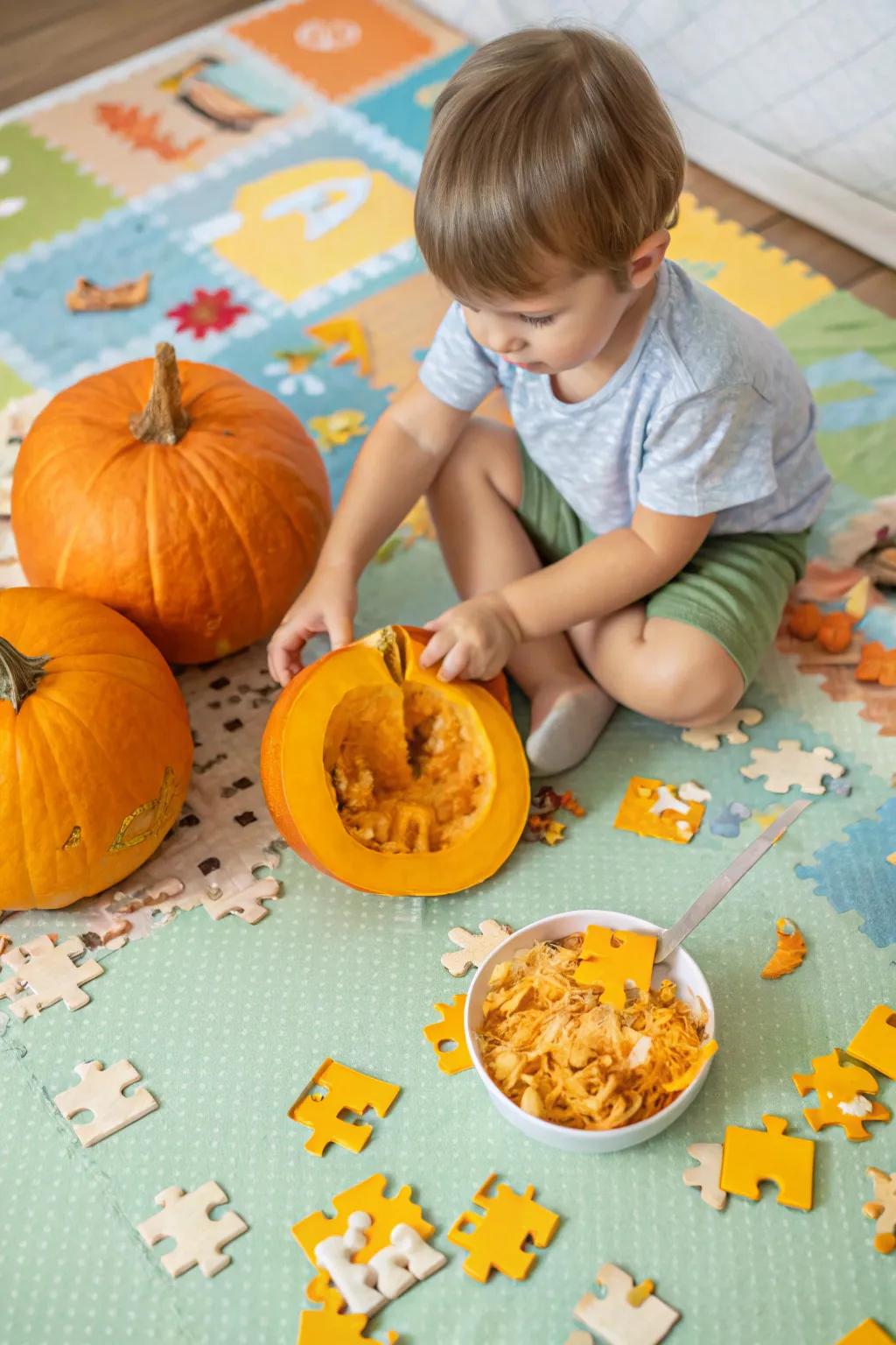 Challenge your toddler through a pumpkin conundrum.