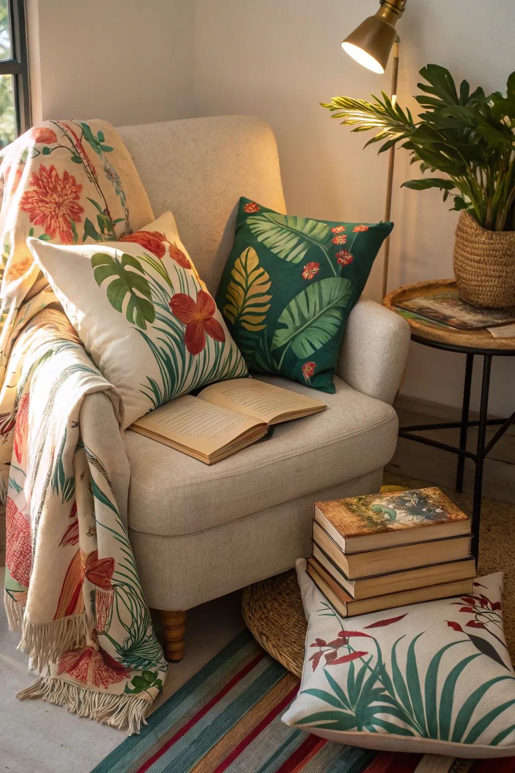 A reading nook for a peaceful retreat.