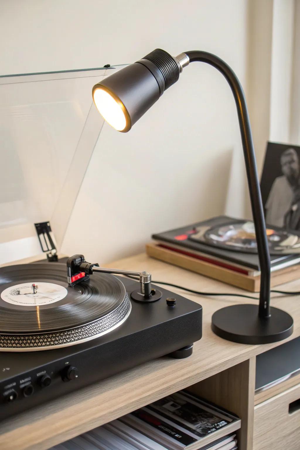 A rechargeable lamp offering versatile lighting.