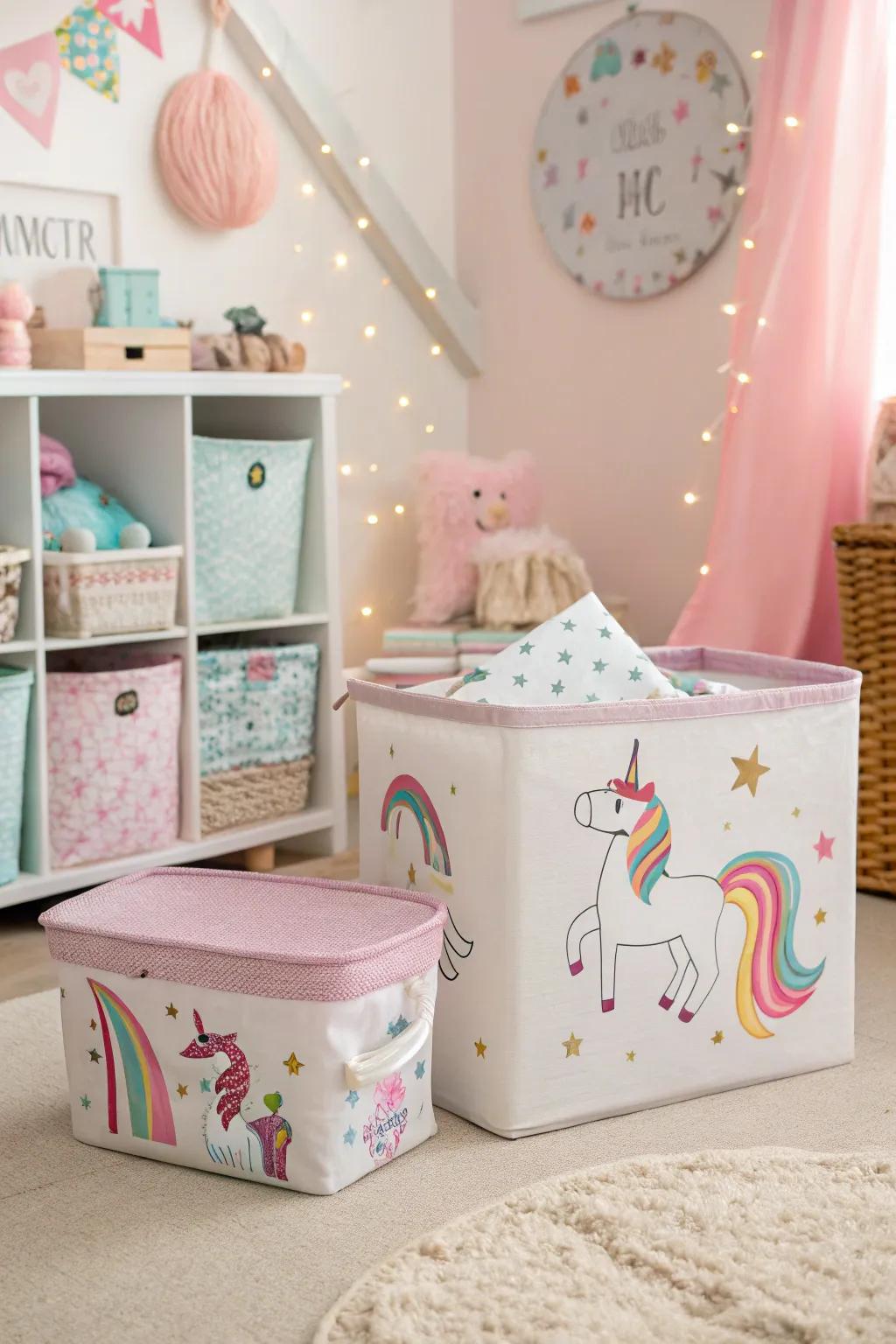 Storage solutions featuring magical creatures that keep the magic organized.