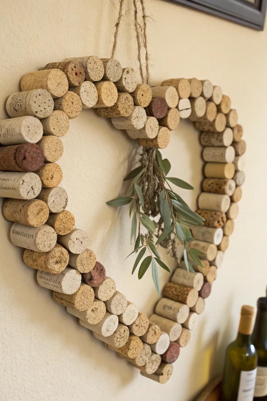 Transform your grape plug collection into a heartwarming Valentine&rsquo;s wreath, combining rustic charm with minimalist elegance.