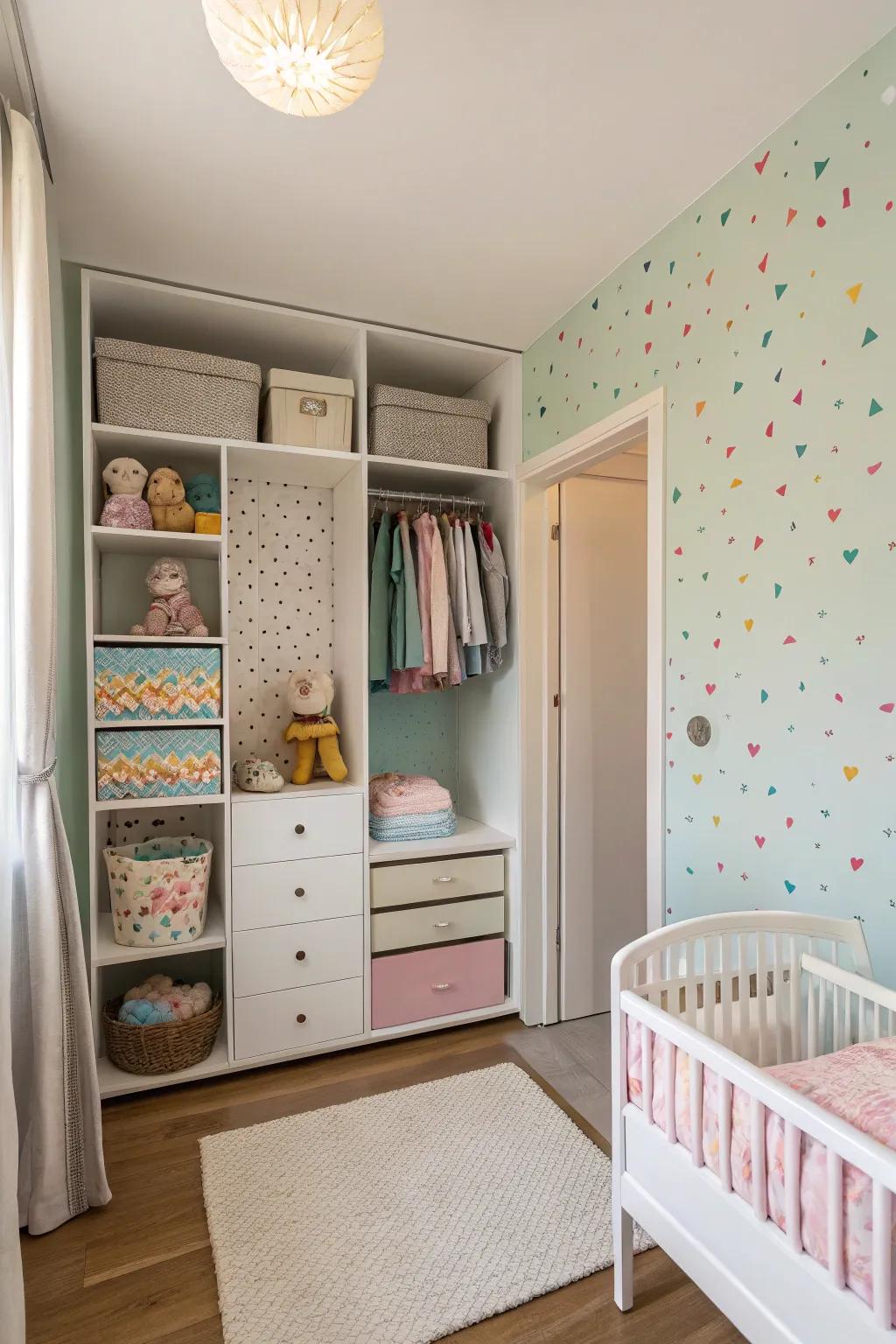 A highlight wall adds a pop of personality.