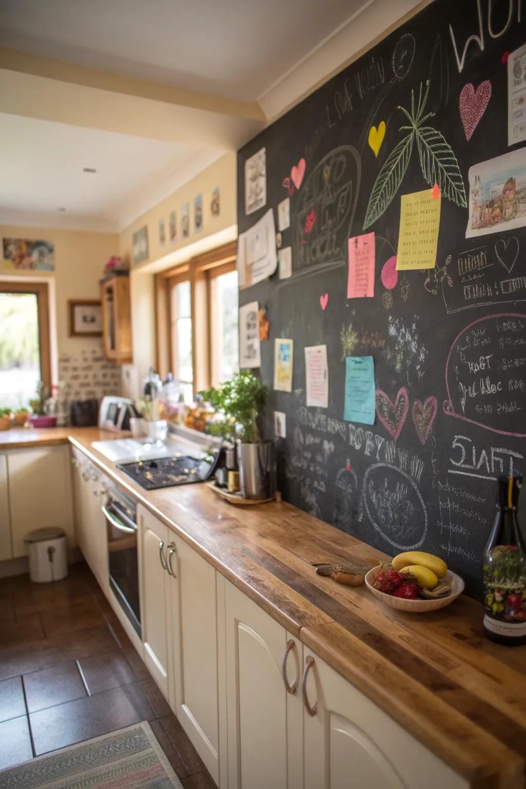 Chalkboard walls mix design and functions.