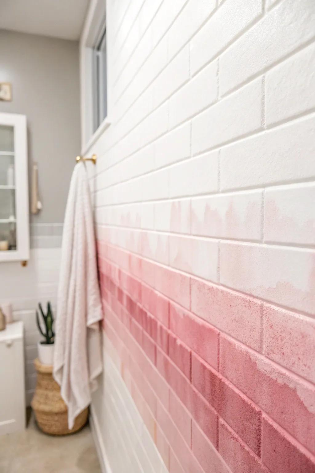 Gradient effects inject luxury into a bathing space.