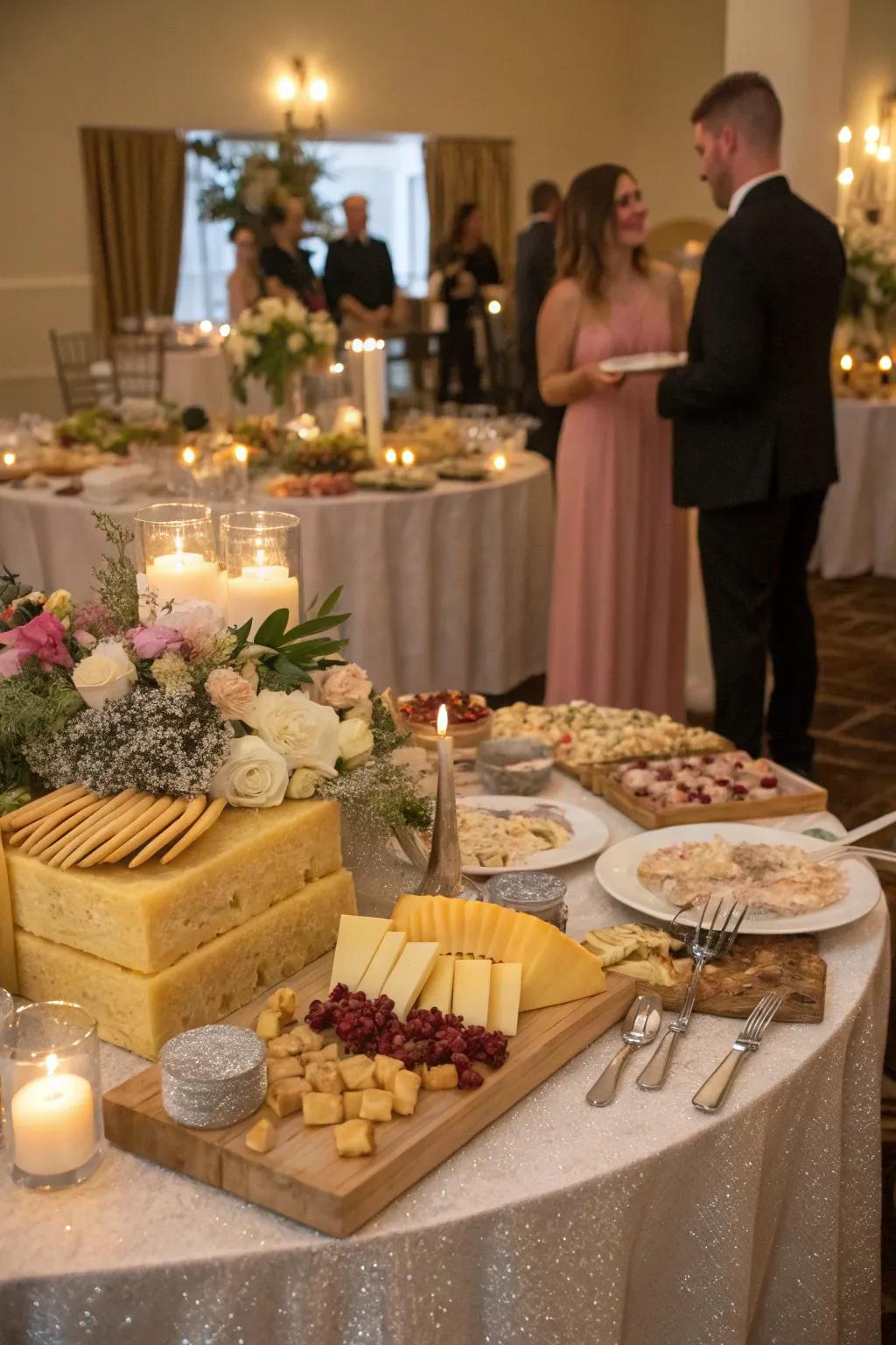 Interactive food stations offer unique experiences.