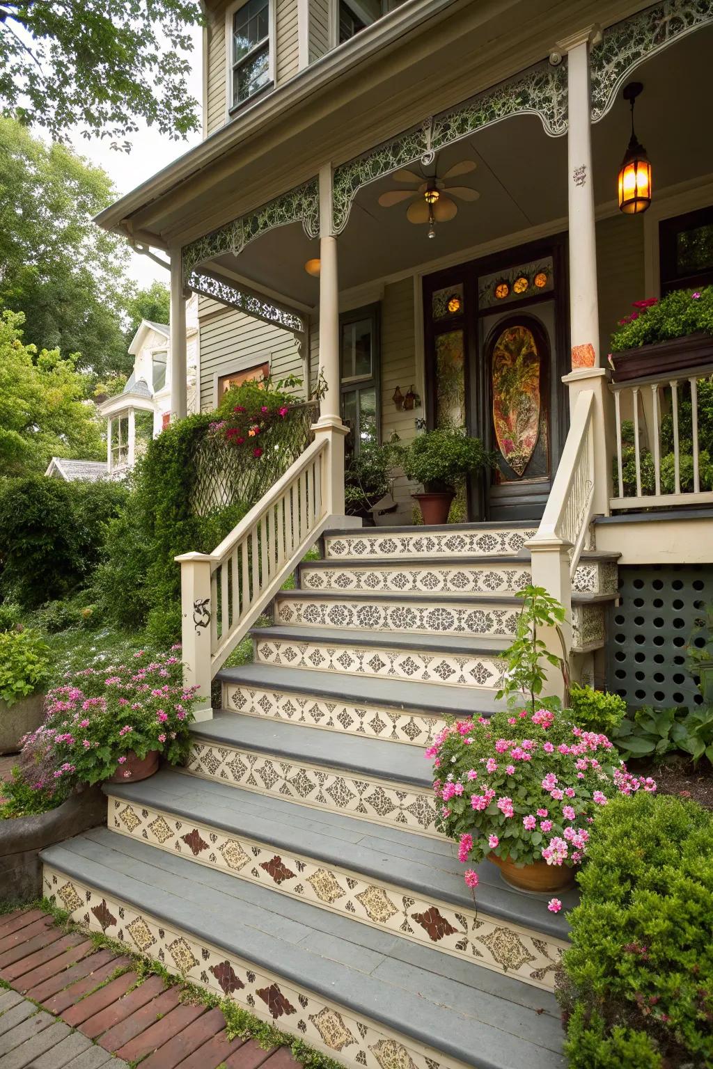 Patterns fill steps with individuality.