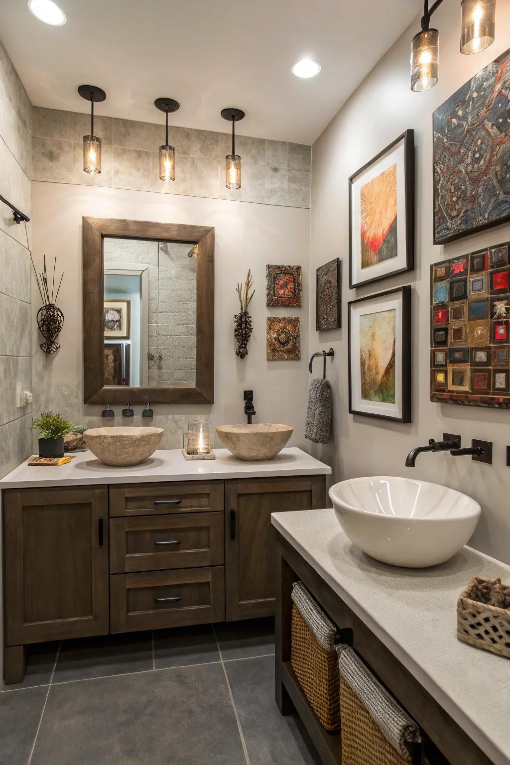 Artistic pieces that transform the bathroom into something extraordinary.
