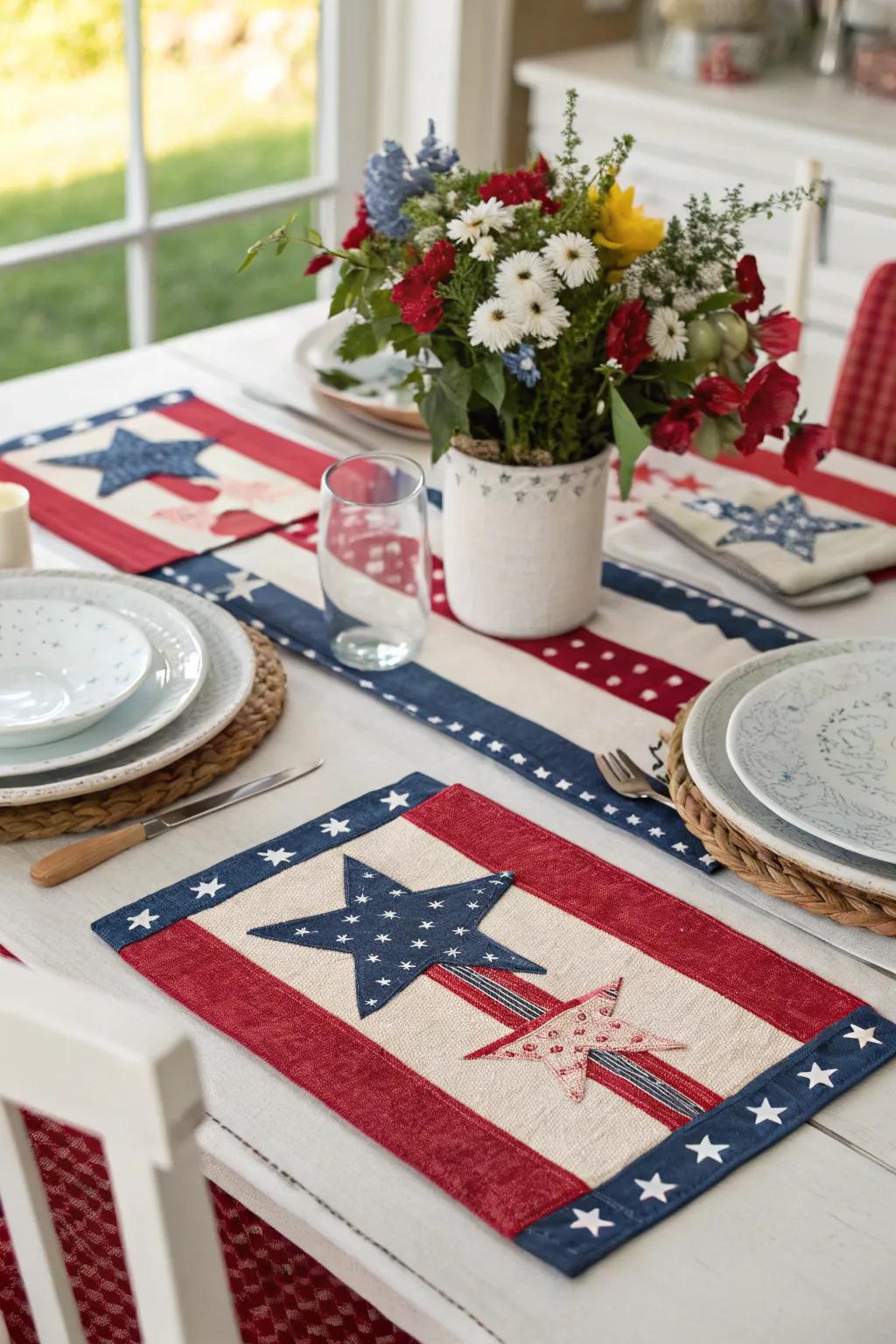DIY place settings personalize your dining experience using celebratory flair.