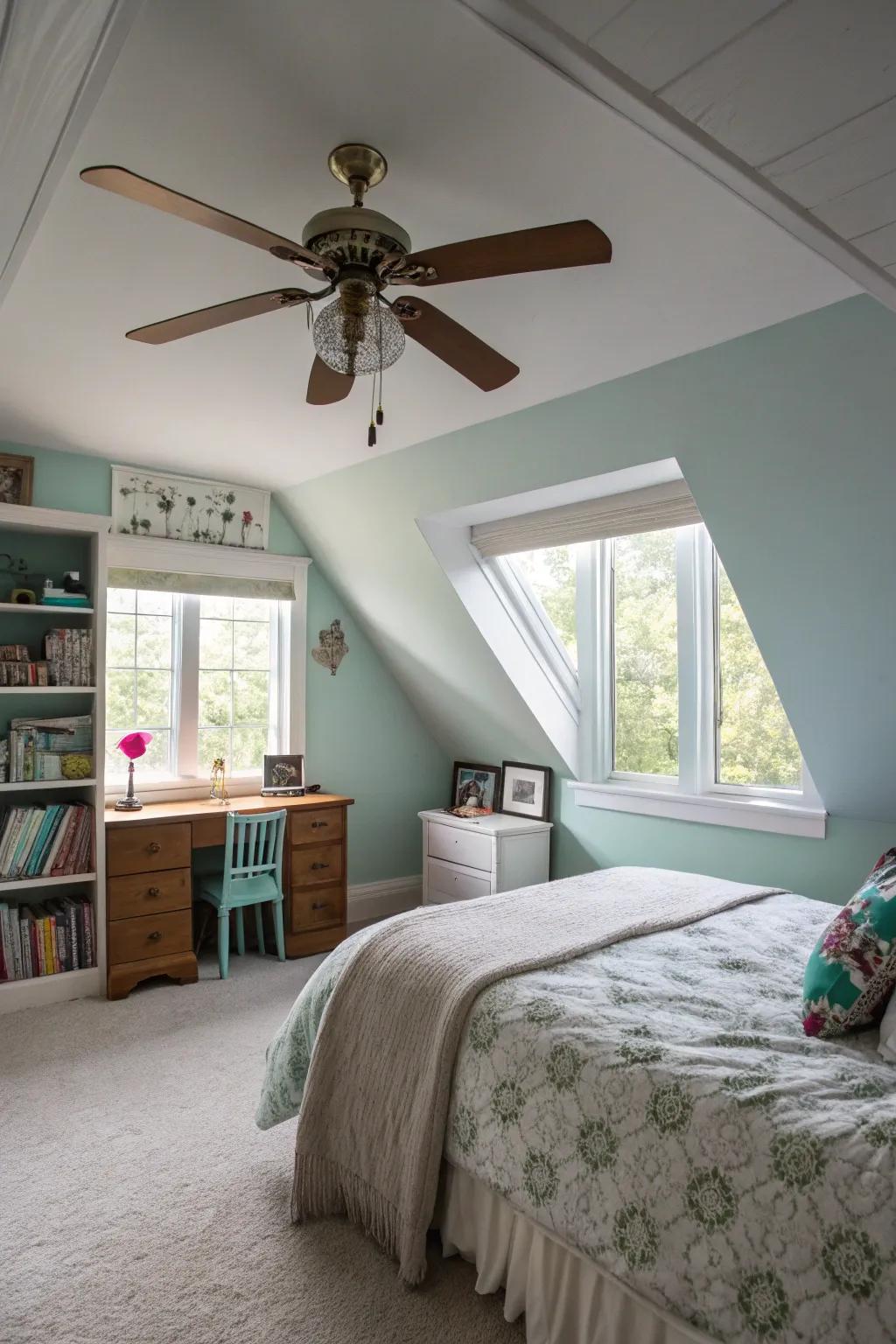Proper air flow ensures a comfortable attic environment.