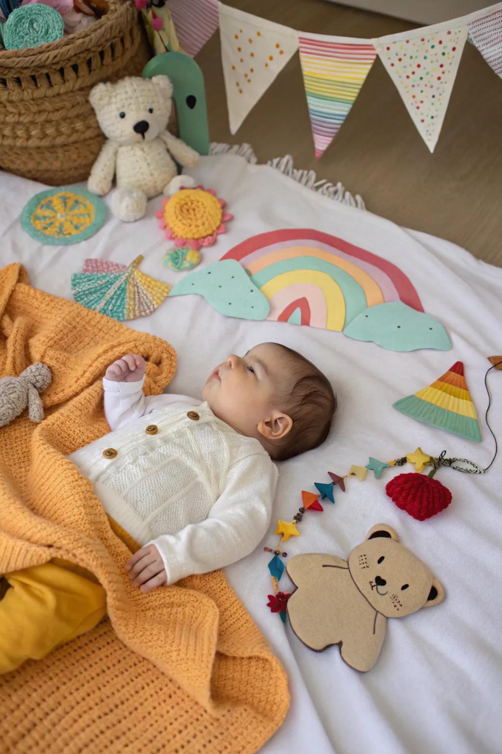 Homemade crafts bring a personal and inventive touch.