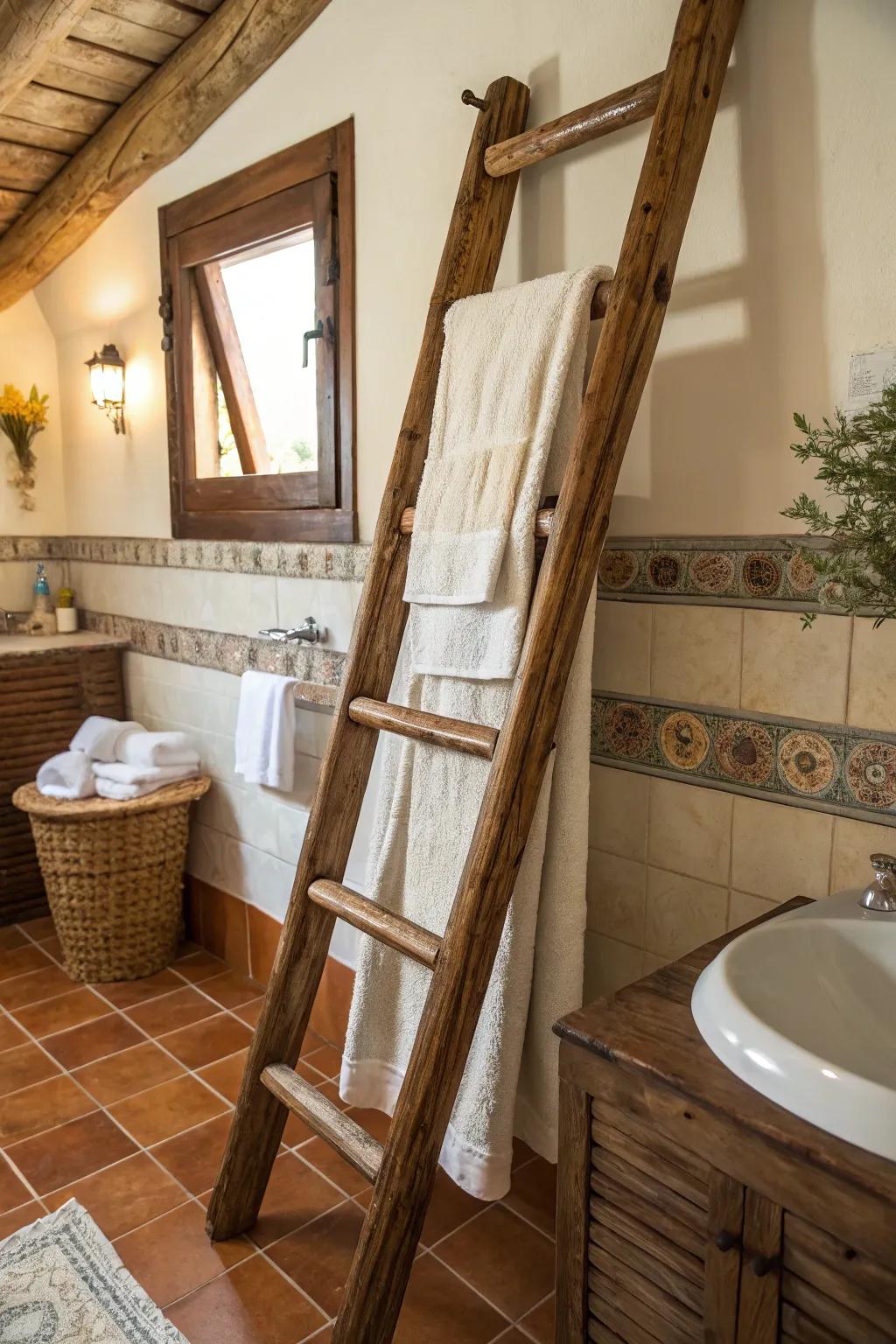 Period ladders contribute country allure and function.