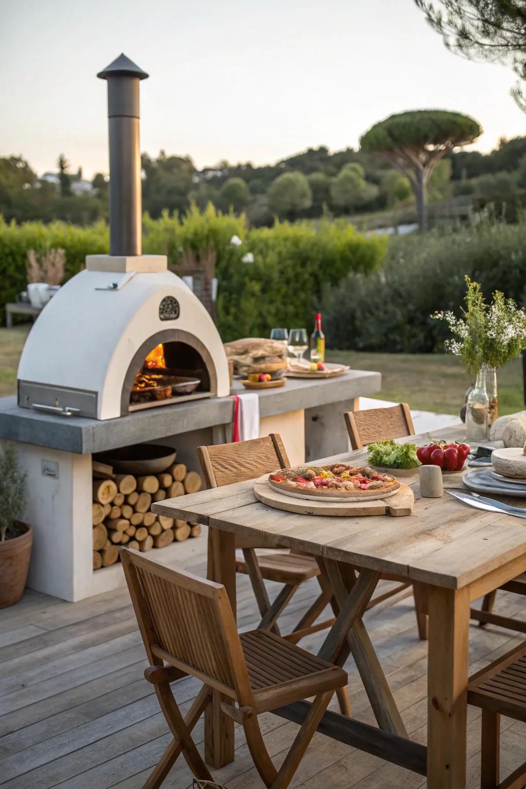 Make your BBQ better with a pizza oven.