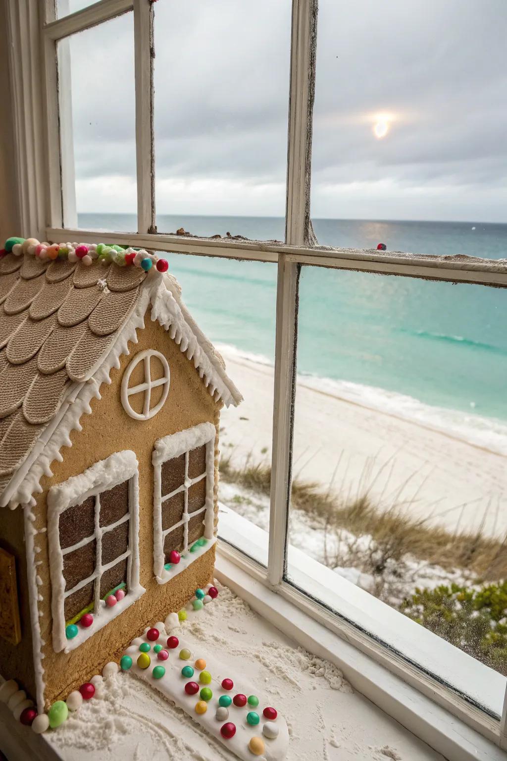 Gelatin windows furnish an inventive ocean scene impact.