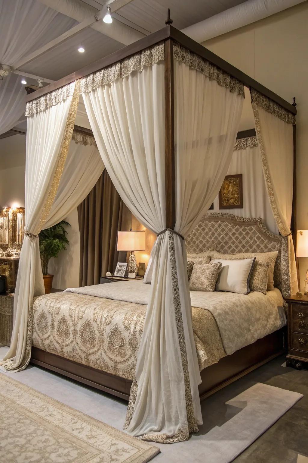 A canopy adds drama, transforming your bed into a focal point.