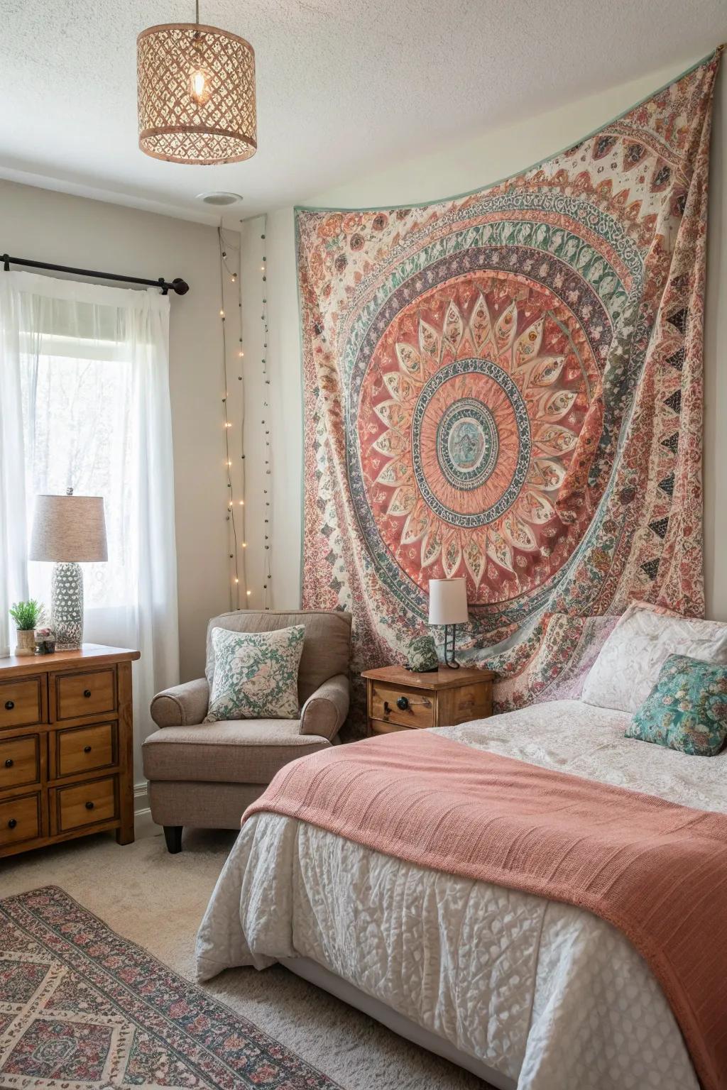 Textiles introduce a carefree element.