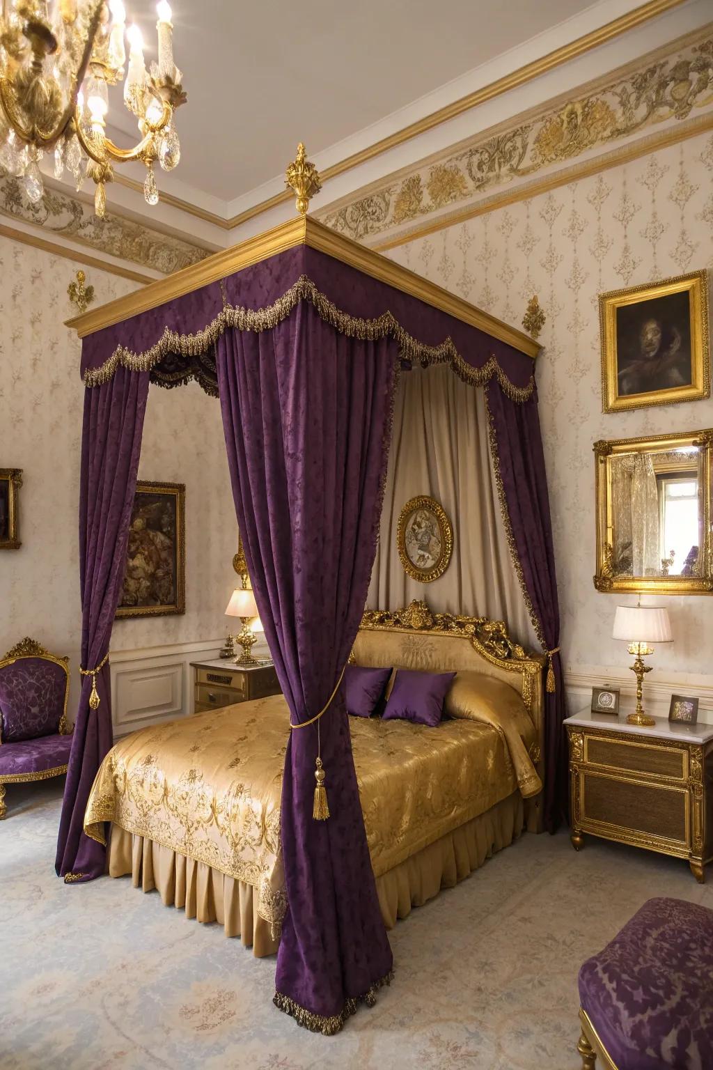 Inject enchantment with purple and gold.