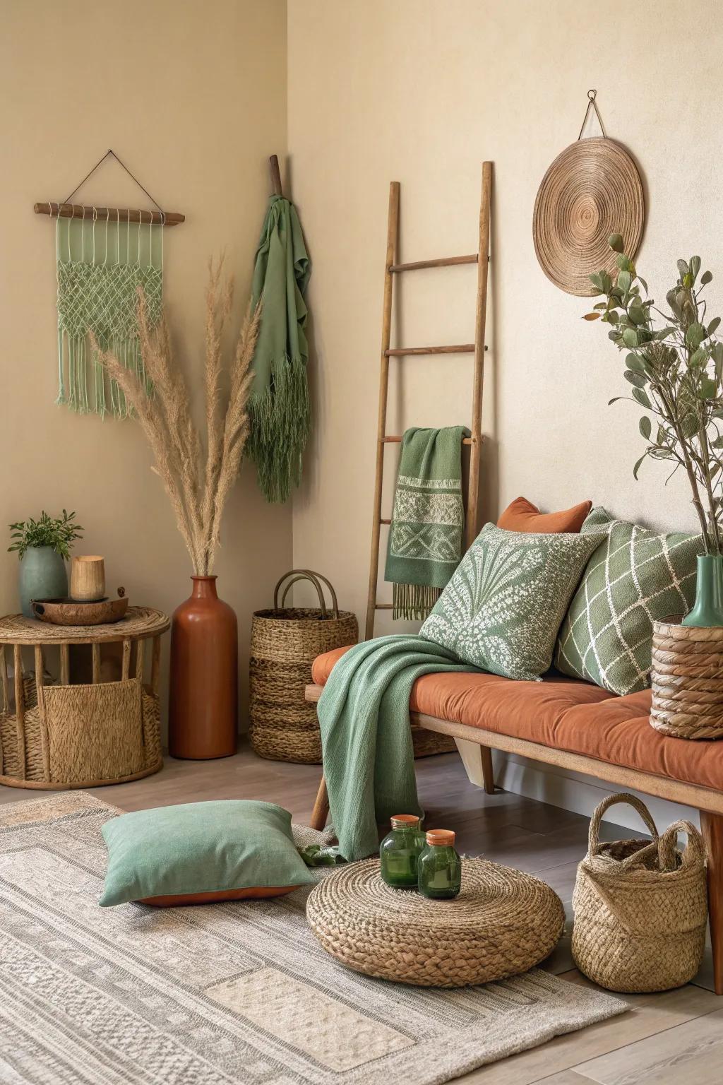 Earthy tinges blend harmoniously within this inviting beige interior.