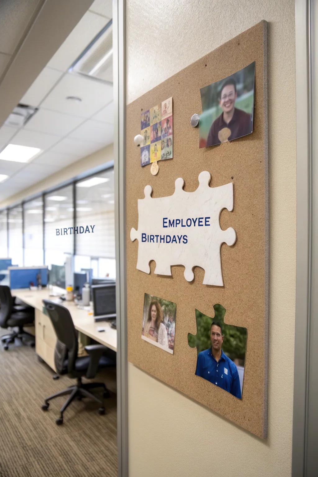 Puzzle pieces symbolize team unity.