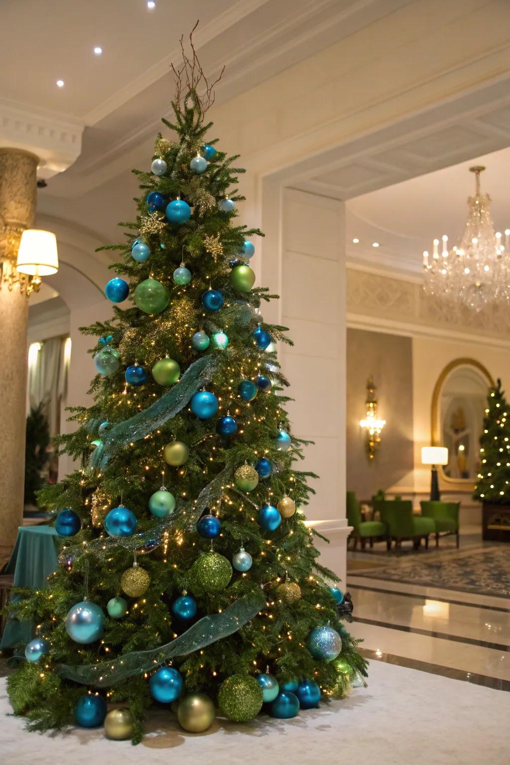 An azure and olive tree radiating charming grace.
