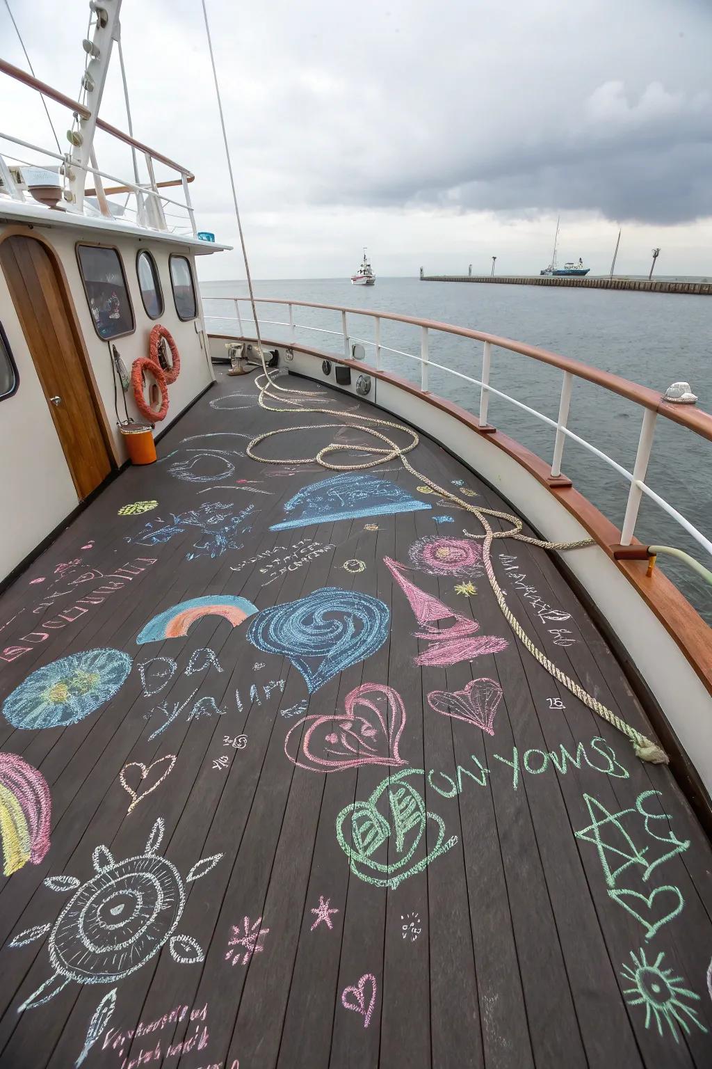 Chalkboard paint welcomes a sense of imagination.